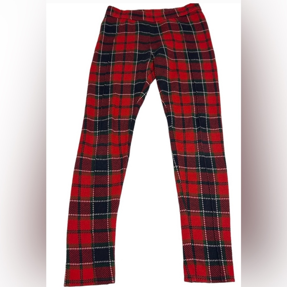 Janie and Jack girl’s crimson plaid pants size 8